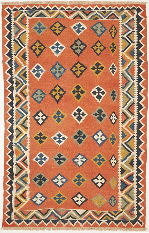 1 X Fars Kelim Gaschgai 243 X 150 Cm - Orient Handgewebt