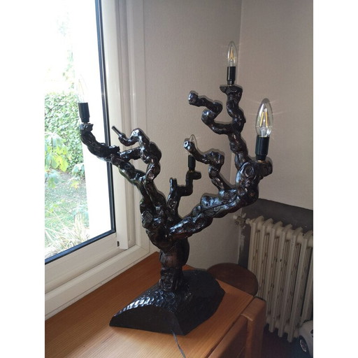 Lampe de table vintage en vigne, 1970