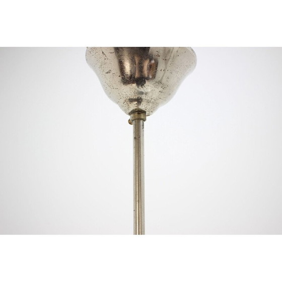 Image 1 of Lustre vintage en verre et métal pour Napako, Tchécoslovaquie 1930