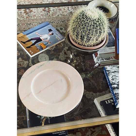 Image 1 of Centre de table en marbre rose vintage par Up and Up, Italie, années 1970