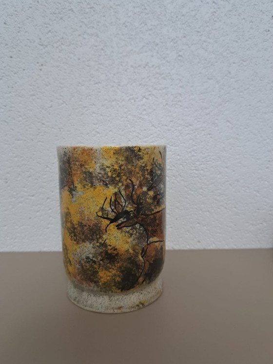 Image 1 of Vase en poterie de Vallauris dans un style préhistorique par André Quiron