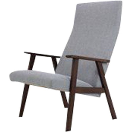 Fauteuil vintage danois en teck à haut dossier 1960