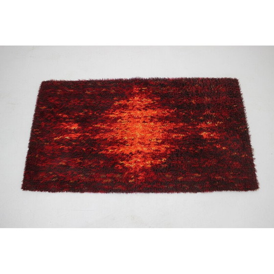 Image 1 of Tapis abstrait vintage en laine, Danemark 1970