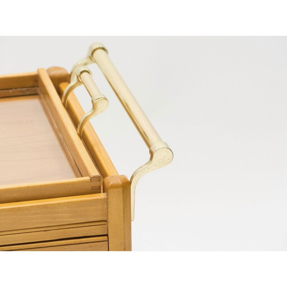Image 1 of Chariot miroir vintage en acier par Jacques Adnet 1940