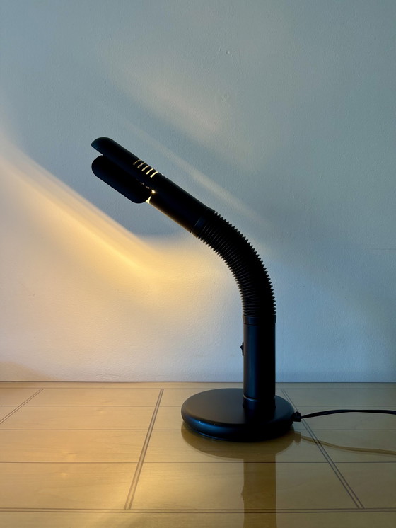 Image 1 of Targetti Sankey, Vintage Table Lamp, Italy, 70S, Space Age, Mid Century, Industrial Design, Gooseneck Lamp