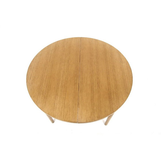Image 1 of Table de salle à manger vintage en pin avec 2 rallonges, Suède 1960