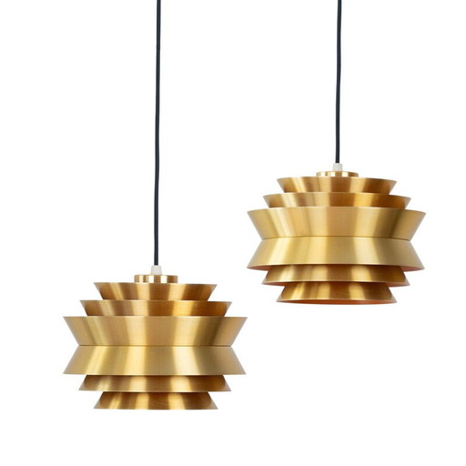 Paire de lampes suspendues suédoises Trava par Carl Thore pour Granhaga, 1960s