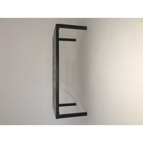 Image 1 of Table basse vintage en céramique avec base en métal noir