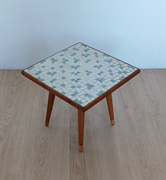 Image 1 of Table d'appoint des années 50 avec plateau en céramique