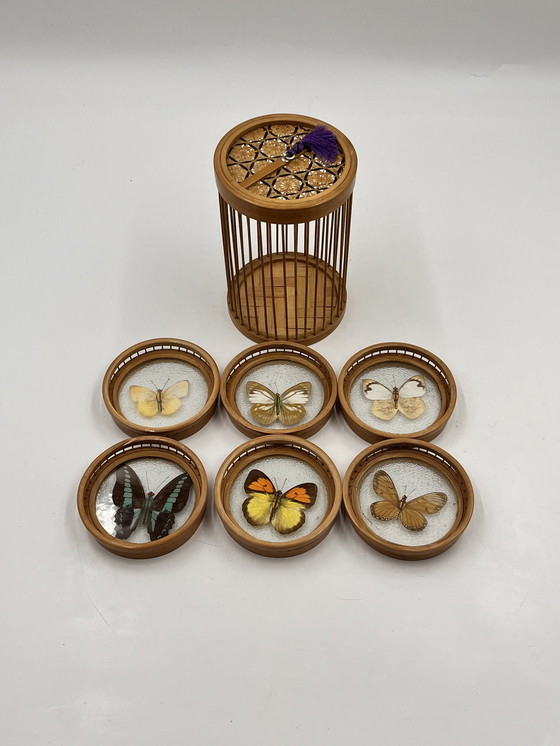 Image 1 of Lot De 6 Sous-Verres En Bambou