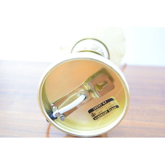 Image 1 of Paire de lampes de table ou murales vintage en laiton et verre par Kamenicky Senov, Tchécoslovaquie 1960