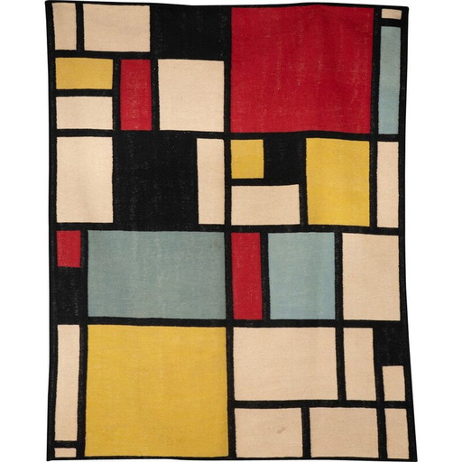 Tapis vintage en laine mérinos