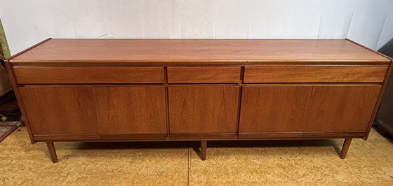 Image 1 of Mid Century Retro Vintage Teck Long Sideboard By William Lawrence 1960
