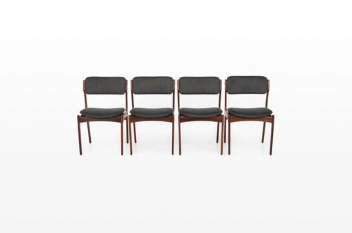 Chaises de salle à manger modèle 49 par Erik Buch pour O.D. Møbler, Danemark, années 1960, ensemble de 4