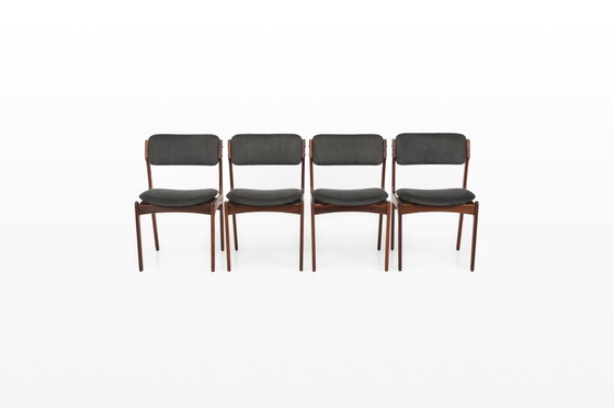 Image 1 of Chaises de salle à manger modèle 49 par Erik Buch pour O.D. Møbler, Danemark, années 1960, ensemble de 4