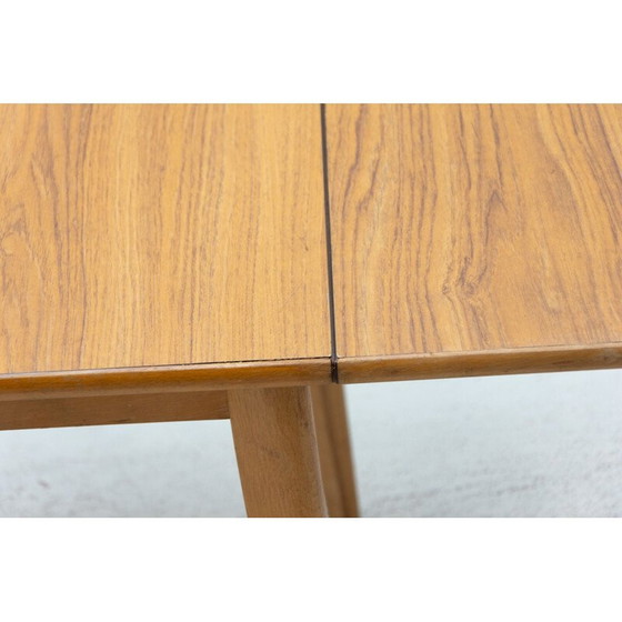 Image 1 of Table de salle à manger réglable du milieu du siècle par Mier Topolčany, Tchécoslovaquie années 1970.
