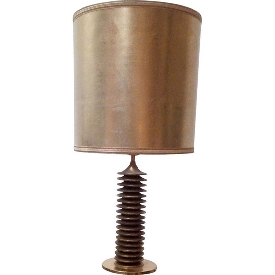 Image 1 of Lampe de table vintage en laiton et bronze, 1970
