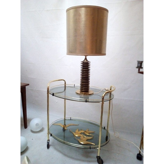Image 1 of Lampe de table vintage en laiton et bronze, 1970