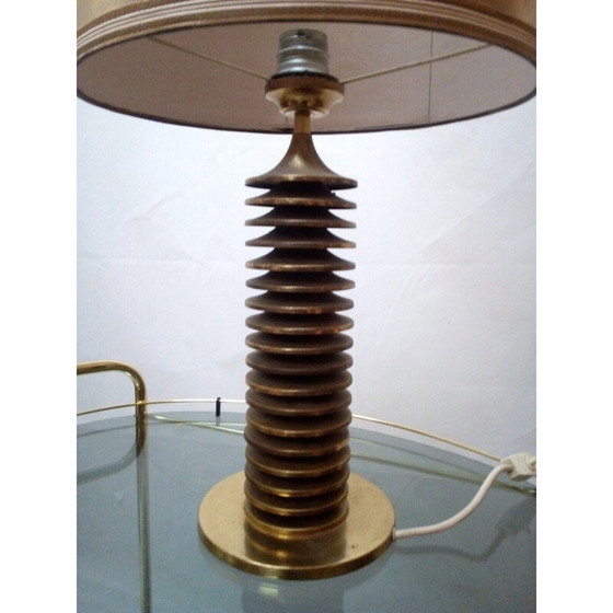 Image 1 of Lampe de table vintage en laiton et bronze, 1970