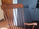 Fauteuil à bascule vintage en bois, Fauteuil à bascule