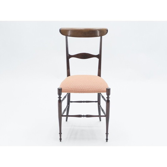 Image 1 of Paire de chaises Campanino Chiavari en noyer par Fratelli Levaggi 1950