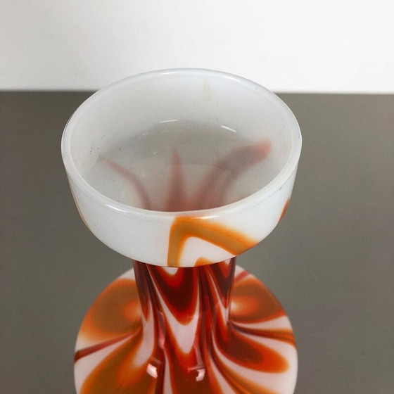 Image 1 of Vase vintage orange par Opaline Florence, Italie 1970