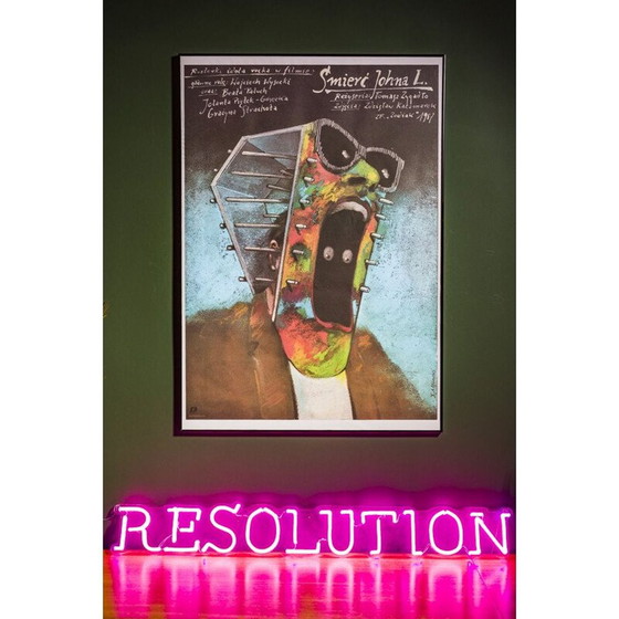 Image 1 of Affiche vintage de film "John L. death" par A. Pągowski, Pologne 1987