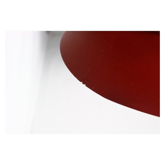 Image 1 of Lampe suspendue vintage en métal rouge par Bent Karlby, Danemark 1970