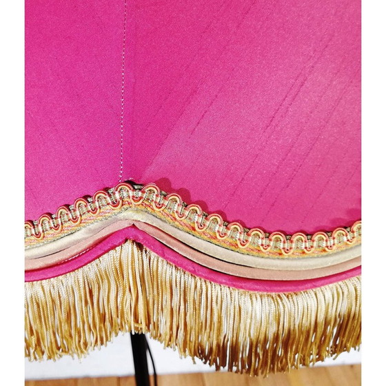 Image 1 of Plafonnier vintage en tissu rouge