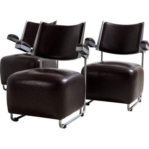 Ensemble de 3 fauteuils vintage "Oscar" par Harri Korhonen pour Inno Interior Oy, 1980