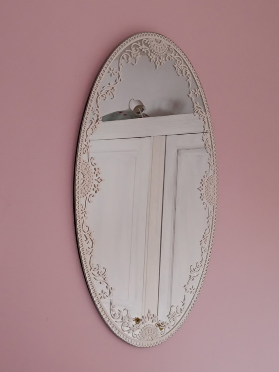 Image 1 of Miroir Ovale Sans Cadre 