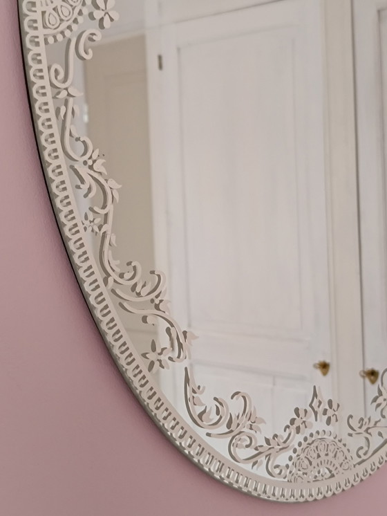 Image 1 of Miroir Ovale Sans Cadre 