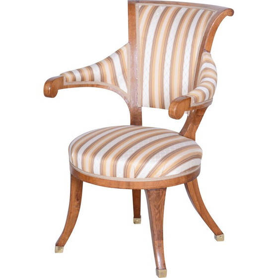 Image 1 of Fauteuil vintage en noyer Biedermeier, Autriche 1820