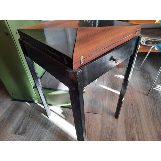 Image 1 of Table de jeu vintage en acajou
