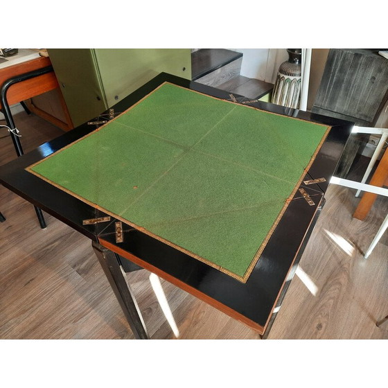Image 1 of Table de jeu vintage en acajou