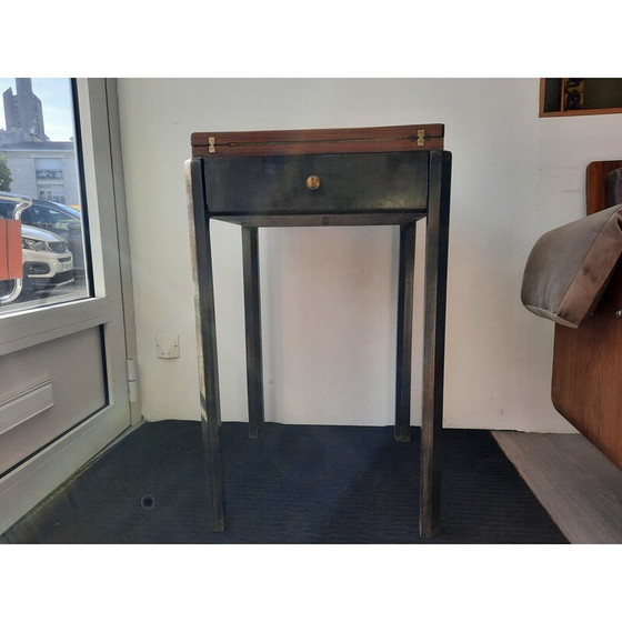 Image 1 of Table de jeu vintage en acajou