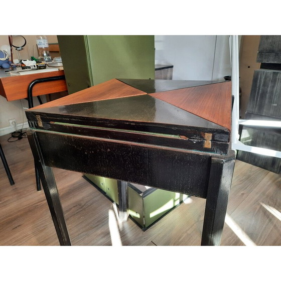 Image 1 of Table de jeu vintage en acajou
