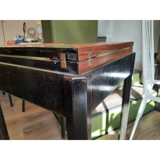 Image 1 of Table de jeu vintage en acajou
