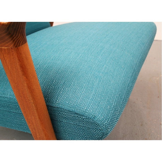 Image 1 of Fauteuil vintage restauré Petrol - 1950s