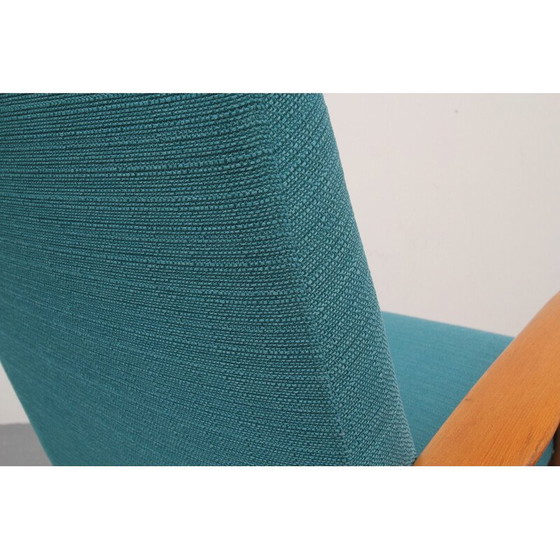 Image 1 of Fauteuil vintage restauré Petrol - 1950s