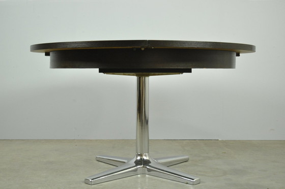 Image 1 of Table de salle à manger ronde extensible en Formica / 1970S