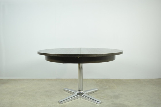 Image 1 of Table de salle à manger ronde extensible en Formica / 1970S