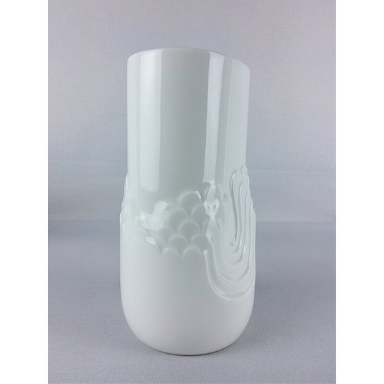 Image 1 of Vase vintage en porcelaine blanche de Tapio Wikkala pour Thomas, 1970