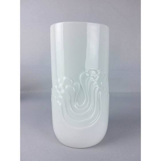 Image 1 of Vase vintage en porcelaine blanche de Tapio Wikkala pour Thomas, 1970