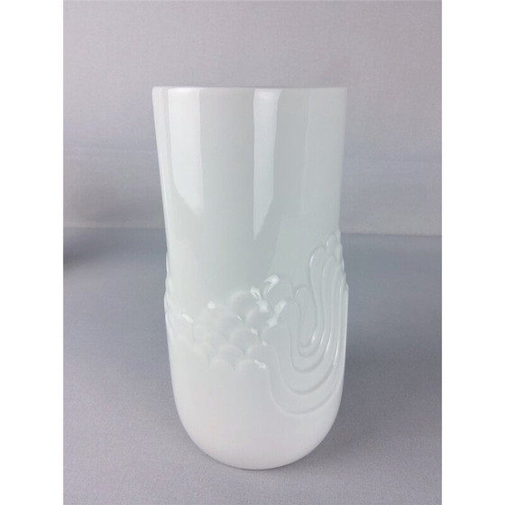 Image 1 of Vase vintage en porcelaine blanche de Tapio Wikkala pour Thomas, 1970