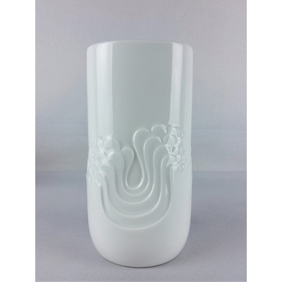 Image 1 of Vase vintage en porcelaine blanche de Tapio Wikkala pour Thomas, 1970