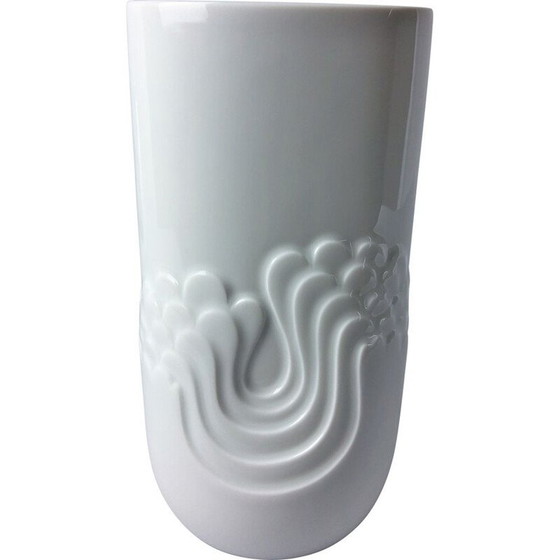 Image 1 of Vase vintage en porcelaine blanche de Tapio Wikkala pour Thomas, 1970