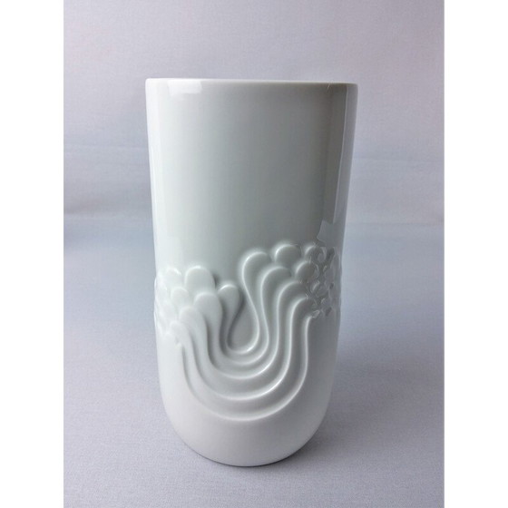 Image 1 of Vase vintage en porcelaine blanche de Tapio Wikkala pour Thomas, 1970