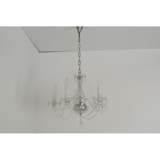 Image 1 of Lustre vintage en cristal de Kamenicky Senov, Tchécoslovaquie 1960