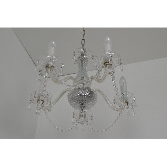 Image 1 of Lustre vintage en cristal de Kamenicky Senov, Tchécoslovaquie 1960